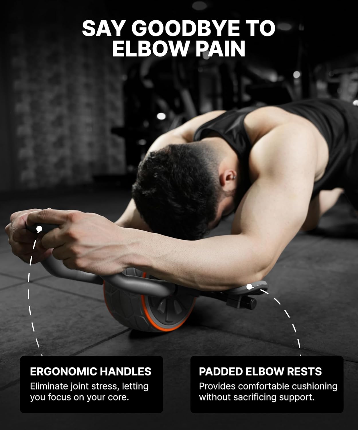 DMoose Fitness Ab Roller Wheel - Ab Roller Wheel With Elbow Support 评论和价格
