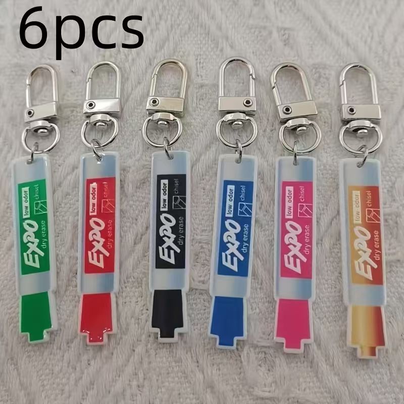 6pcs acrylic pen keychain, all - Hiking 评论和价格
