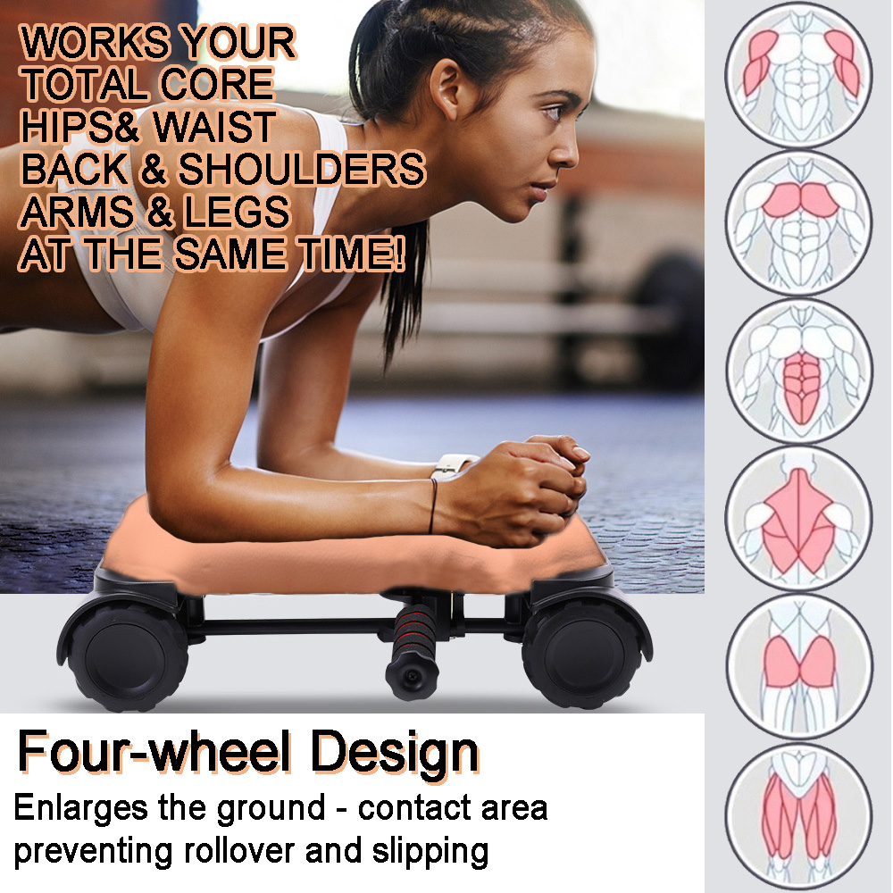 Ab Roller, 4 Wheel Automatic R - Ab Roller Wheel With Elbow Support 评论和价格