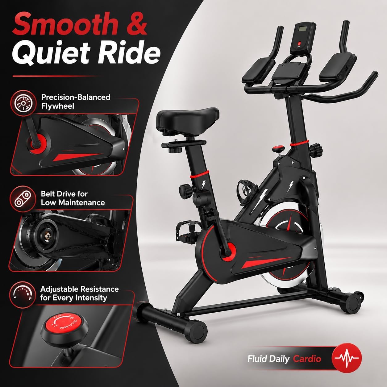 Indoor Magnetic Exercise Bike, - Exercise Bike Magnetic Resistance 评论和价格